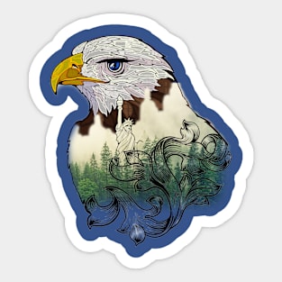 American Eagle/Freedom and Nature/Symbol of Pride Sticker